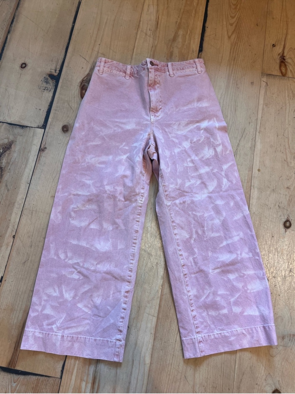 NWOT Pilcro James High Waisted Cropped Pink Jeans - Picture 4 of 6